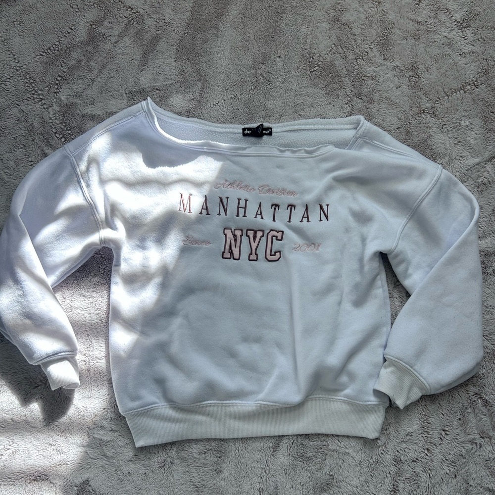 Off the shoulder sweatshirt